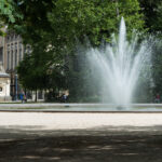 Brussels Old Town - Belgium -View over the fountain at the Parc