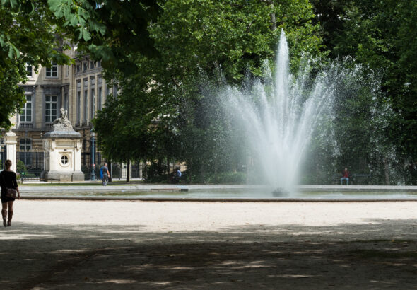 Brussels Old Town - Belgium -View over the fountain at the Parc
